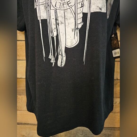 Wrangler Retro Women's Charcoal Colored Graphic Saddle Shirt Size L NWT - Picture 6 of 13